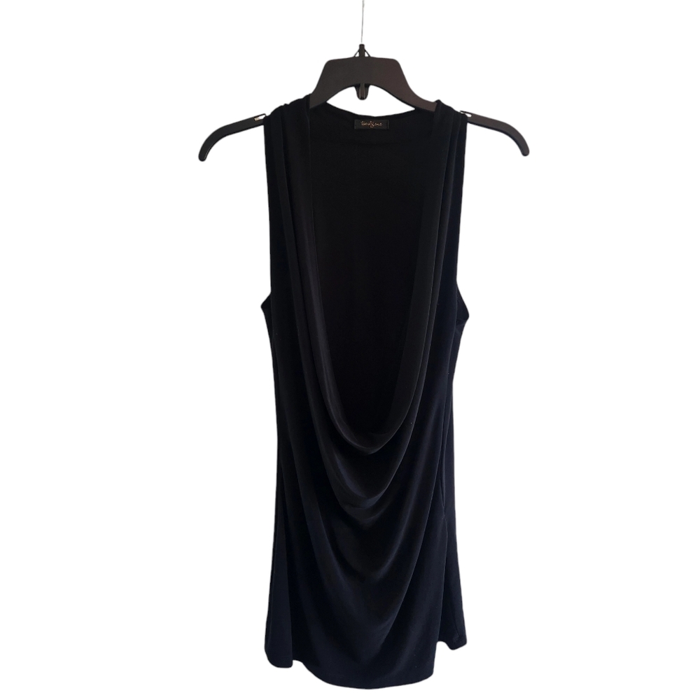 Vintage y2k forever 21 black Drape Neck blouse